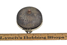antique doorbell  wall mount pull chain 4 in round bronze  1882/1878 original picture