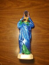 Chalk Ware Plaster IMMACULATE HEART Virgin MARY STATUE 12