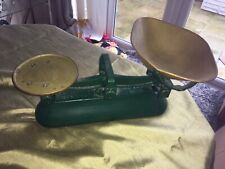W & T AVERY LTD BIRMINGHAM GREEN CAST IRON SCALES 15LB LARGE SIZE picture