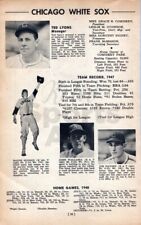 1948 Chicago White Sox Team Luke Appling Vintage Baseball Print Ad Page picture