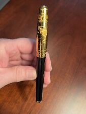 S.T. Dupont Gold Plated Napoleon Olympio Fountain Pen w/18k nib picture