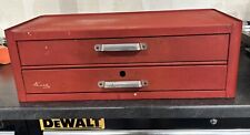 Vintage Kennedy Machinist 2-Drawer Tool Chest Red RISER 265 No Lock Key picture