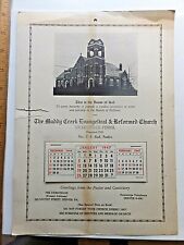 1947 Calendar. The Muddy Creek Evangelical & Reformed Church, Swartzviille, PA picture