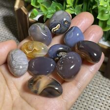 10pcs Top Natural Aquatic plants Agate Crystal High quality Agate decor  84g A6 picture