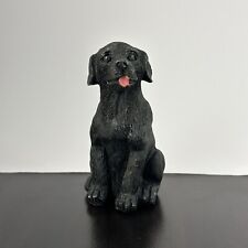 Black Lab Labrador Retriever Sitting Dog Resin Figurine Lightweight 4” picture