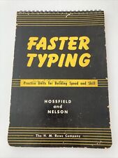 Vintage 1959 Faster Typing 1st Edition Spiral Bound Book By Hossfield & Nelson picture