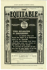 1903 Equitable Antique Print Ad Your Declaration of Independence Insurance picture