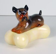 Cute French Bulldog Boxer Dog & Bone Stacker Salt & Pepper Shakers NIB  picture