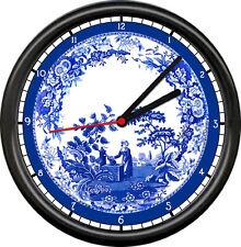 Kitchen The Spode Blue Room Collection Girl At Well Matches Plate Wall Clock picture