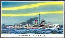 1942 R169 Cameron Sales, Warships, #40 Destroyer - U.S.S. Blue - VG+ picture