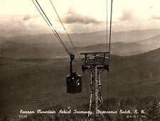 1950s FRANCONIA NOTCH NH CANNON MOUNTAIN AERIAL TRAMWAY RPPC POSTCARD P754 picture