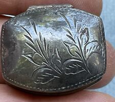 Vintage Sterling Silver 925 Ornately Engraved Pill Perfume Powder Trinket Box picture
