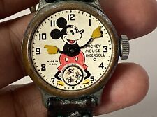VINTAGE 1930's MICKEY MOUSE INGERSOLL WATCH FOR PARTS OR RESTORATION picture