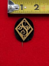 WWII/2 German musical stick pin DB with treble clef note in diamond on black picture