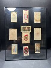 Vintage Lot of 10 Framed Catholic Holy Prayer Cards Religious 1900s Italy picture