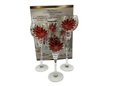 Kirkland Signature Hand Painted Glass Candle Holders Set of 3 in original Box picture