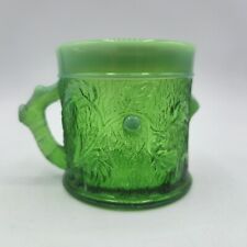 Antique Northwood Tree Stump & Vine Green Opalescent Cup Mug picture