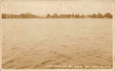 G71/ Ada Michigan RPPC Postcard c1910 Lake Formed By Dam Cabins picture