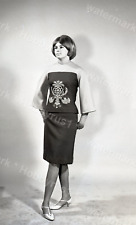 1966 Beautiful Fashion Model Original 120mm Photo Negative picture