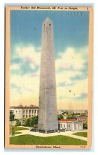 Postcard Bunker Hill Monument, Charlestown Mass 1940's J58 picture