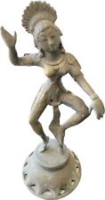 Vintage Brass/Bronze Statuette Of A Dancer From South India Over 50 Years Old picture