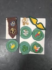GIRL SCOUTS COLLECTION 3 PINS AND VINTAGE Patches ITEMS-WELL PRESERVED picture