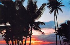 Oahu Island Honolulu HI Hawaii Nuuanu Pali Valley Cliff Sunset Vtg Postcard B18 picture