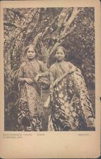 Dutch INDONESIA JAVA Sundanese girls 1910s PC picture
