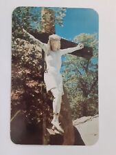 1961 Lucero's Crucifixion RPPC Postcard Jesus Color Card Riverside California CA picture