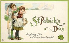 Embossed St. Patrick's Day Postcard Stecher Series 39 F Daughters Fair Sons True picture