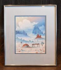 Robert Draper - Navajo Artist - Watercolor Painting Shiprock N.M. Hogan in Snow picture