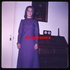 Beautiful young woman dressed up  1960s Rollei 127 medium format slide picture