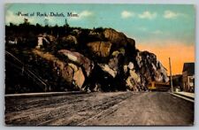 DULUTH MINNESOTA MN Postcard Point Of Rock Trolley Street Car Tracks c1915 picture