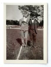 Vintage Male Camaraderie Photo - Two Men on Athletic Field picture