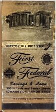 First Federal Savings & Loan Edwardsville IL Illinois Vintage Matchbook Cover picture