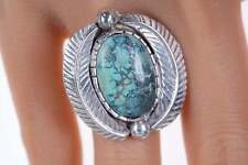 Sz7 Large Vintage Native American sterling and turquoise ring picture