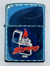 Vintage 2005 Zippo Flame Since 1932 Blue Sapphire Zippo Lighter NEW picture
