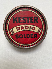 Vintage Kester Radio Solder Tin Small Round Container picture