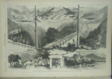 Harper's Weekly 10/12/1867 Mt Cenis Railway along the Alps / Grand Plaza Mexico picture