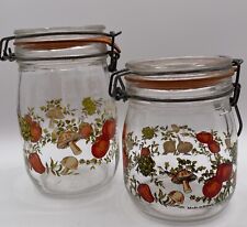 Arc France Hinged Jar Canister Garden Vegetable Spice Of Life, 1L & 3/4L picture