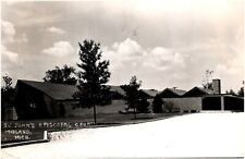 St. John's Episcopal Church in Midland Michigan MI 1950s RPPC Postcard Photo picture