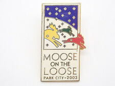 Moose on the Loose Park City Gold Tone Vintage Lapel Pin picture