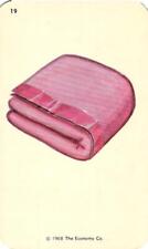1968 Kindergarten Flash Card Pink Blanket #19 Economy Co. Smash Book Scrapbook picture