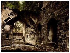England. Wye Valley. Goodrich Castle. The Chapel.  Vintage Photochrome by P.Z, picture