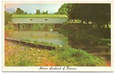 Elizabethton Tennessee Tn Historic Doe River Covered Bridge Vintage Postcard picture