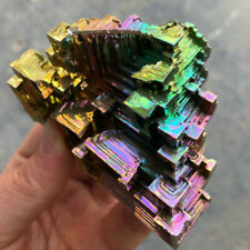 70g Natural Gemstone Rainbow Aura Titanium Bismuth Crystal Specimen Reiki Rock picture