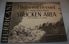 1938 ANTIQUE HISTORICAL RECORD NEW ENGLAND STRIKEN AREA HURRICANE VIEW BOOK ILLS picture