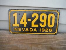 VINTAGE 1926 NEVADA LICENSE PLATE picture