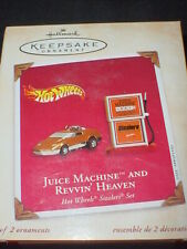 HALLMARK HOT WHEELS 2002 ORNAMENTS JUICE MACHINE AND REVVIN HEAVEN SIZZLERS SET picture