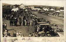 Fair Horses People Wagons Farmington ME Maine on Back Chesterville Cancel RP picture